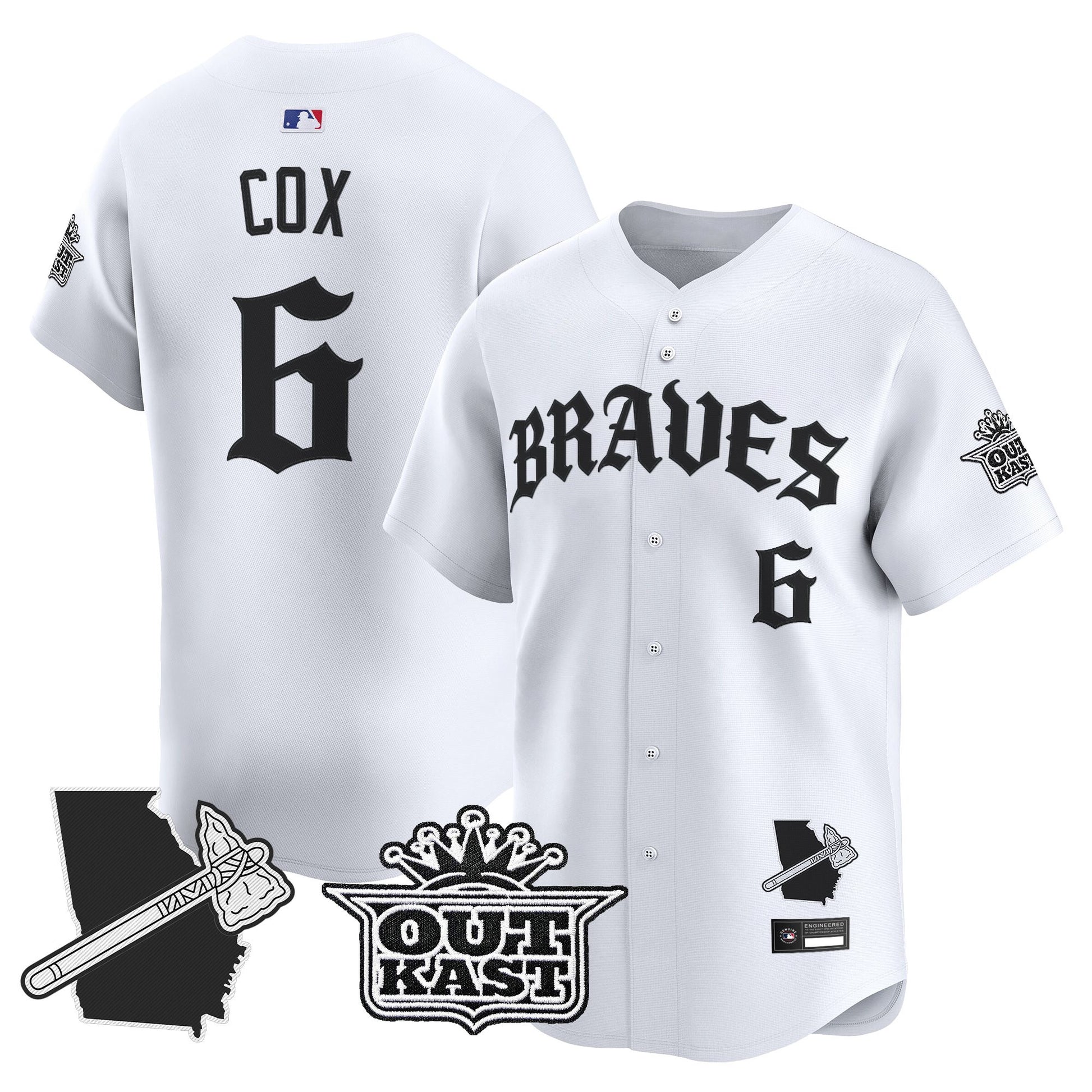  Atlanta Braves 'Old English Edition' Vapor Premier Limited Jersey - All Stitched