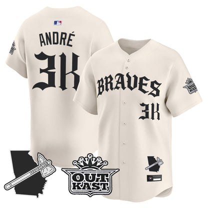  Atlanta Braves 'Old English Edition' Vapor Premier Limited Jersey - All Stitched