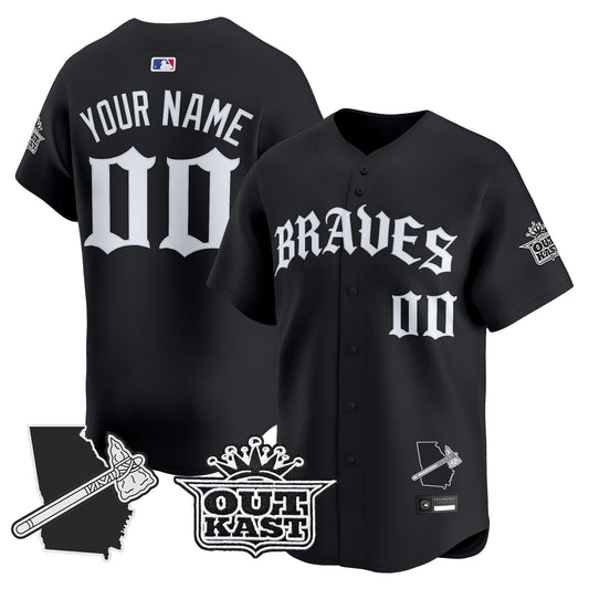Atlanta Braves 'Old English Edition' Vapor Premier Limited Custom Jersey - All Stitched