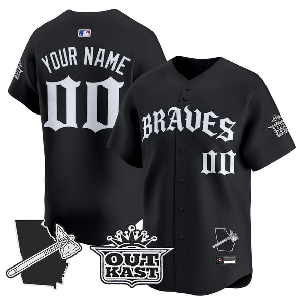 Atlanta Braves 'Old English Edition' Vapor Premier Limited Custom Jersey - All Stitched