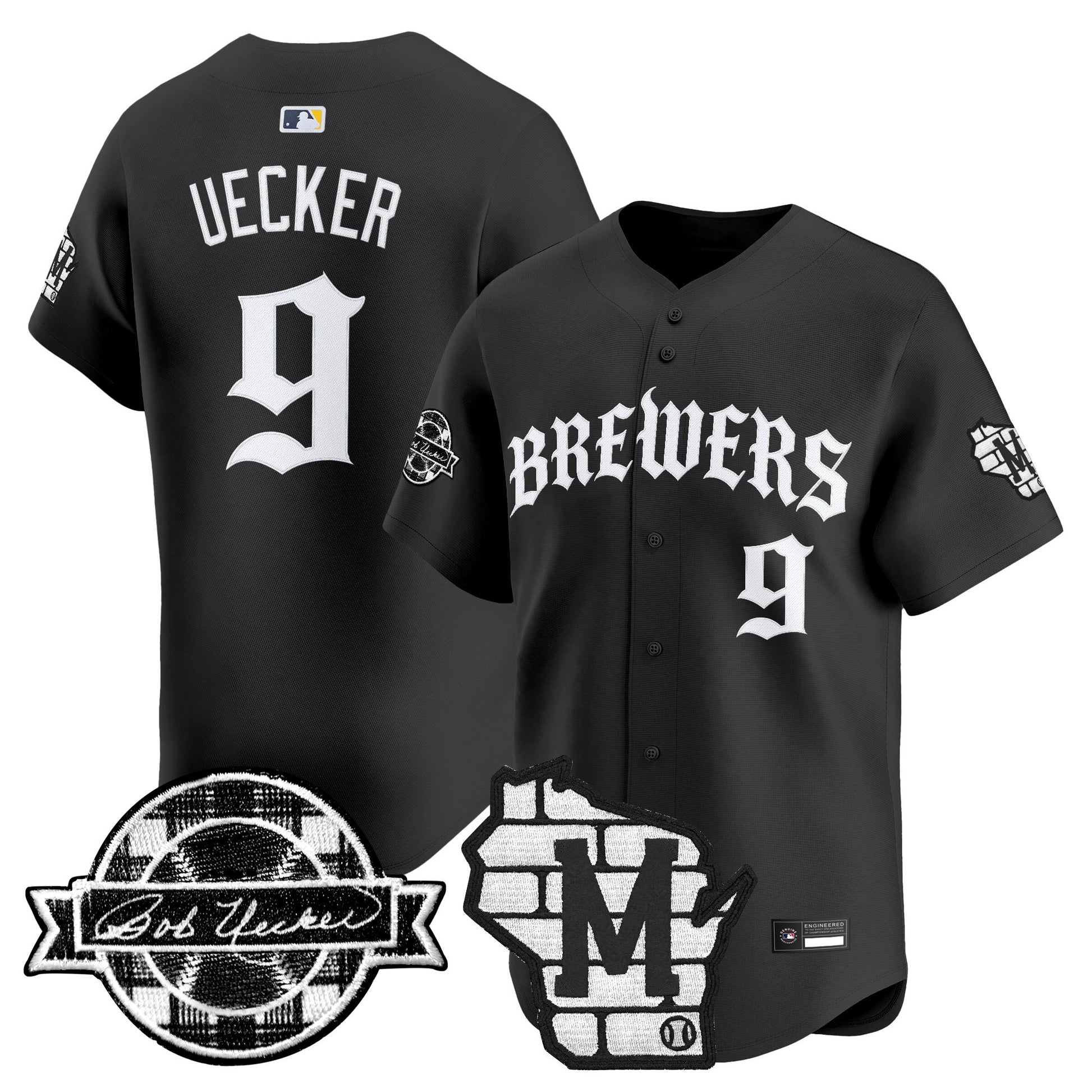 Milwaukee Brewers 'Old English Edition' Vapor Premier Limited Jersey - All Stitched