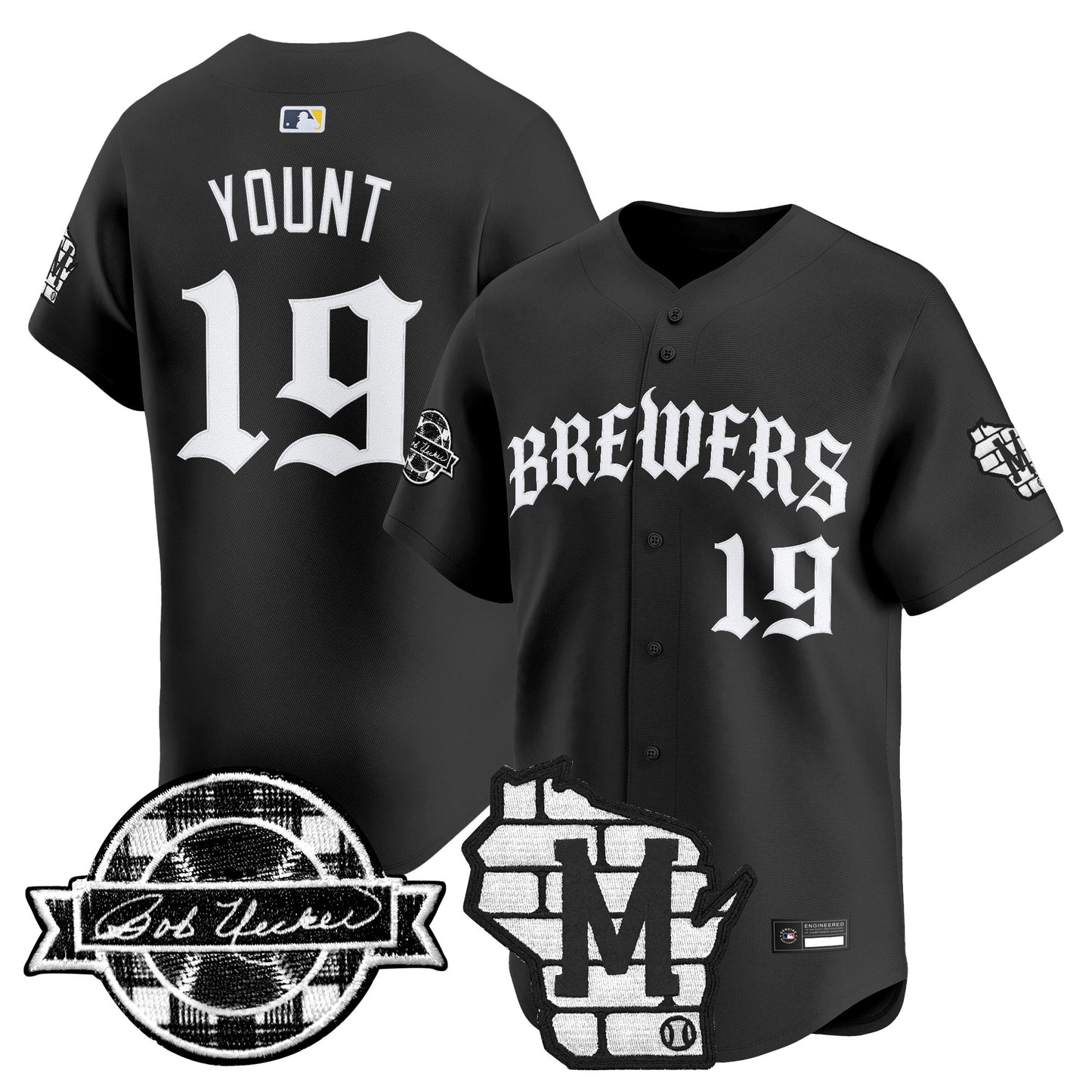 Milwaukee Brewers 'Old English Edition' Vapor Premier Limited Jersey - All Stitched