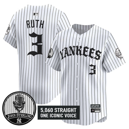 New York Yankees 'Old English Edition' Vapor Premier Limited Jersey - John Sterling Patch - All Stitched