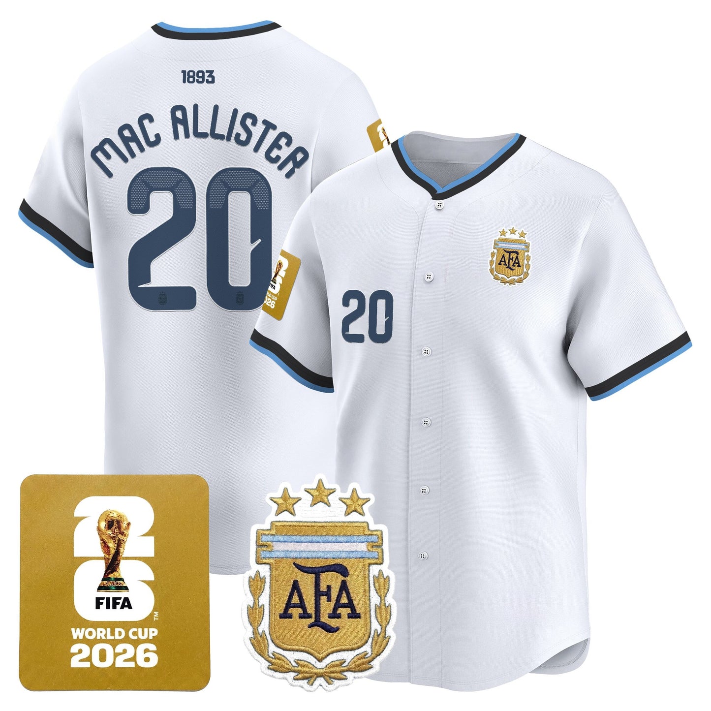  Argentina 2026 Vapor Baseball Jersey - All Stitched