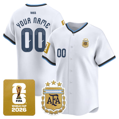 Argentina 2026 Vapor Custom Baseball Jersey - All Stitched