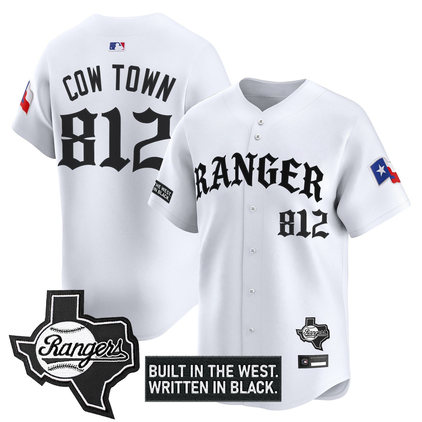  Texas Rangers 'Old English Edition' Vapor Premier Limited Jersey - All Stitched