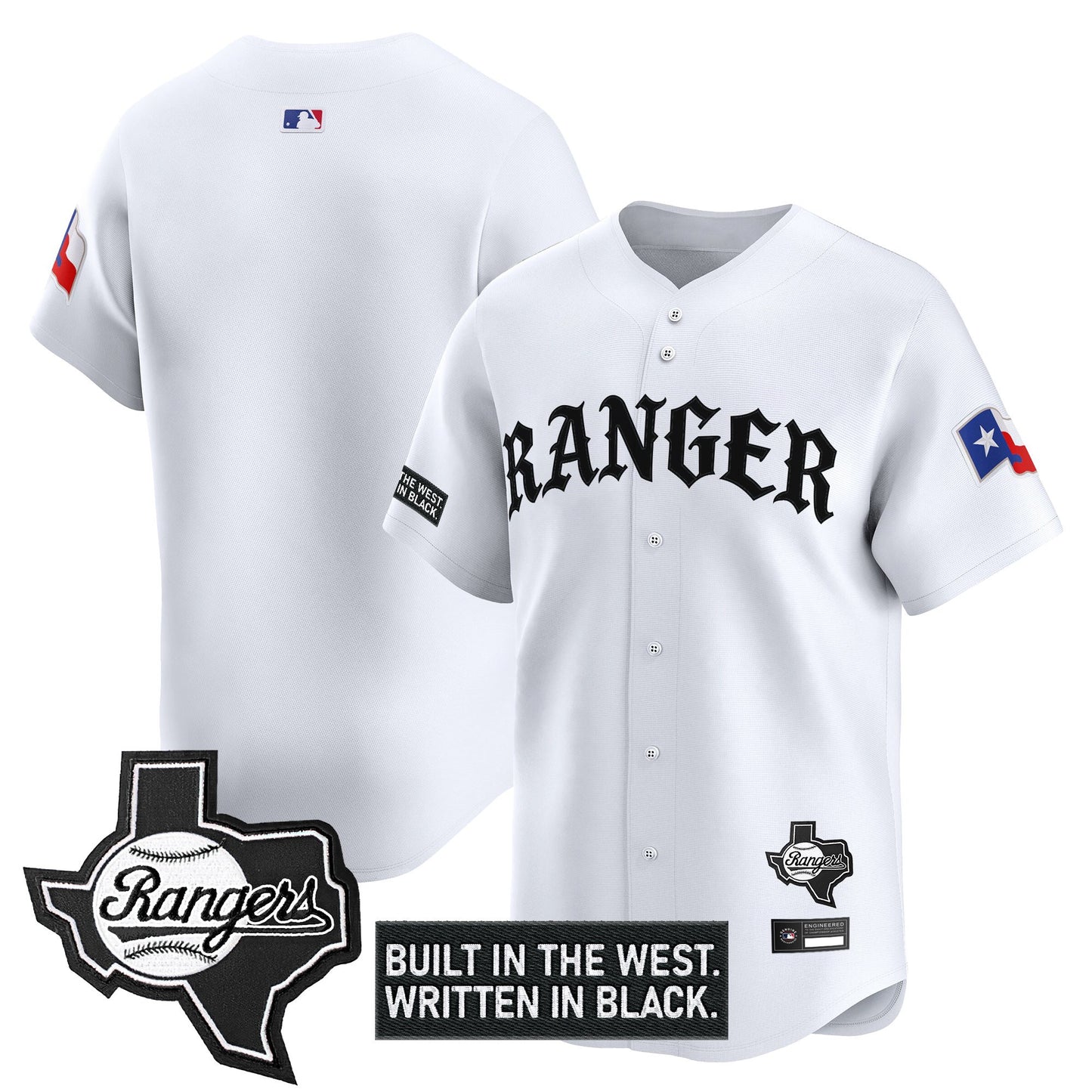  Texas Rangers 'Old English Edition' Vapor Premier Limited Jersey - All Stitched