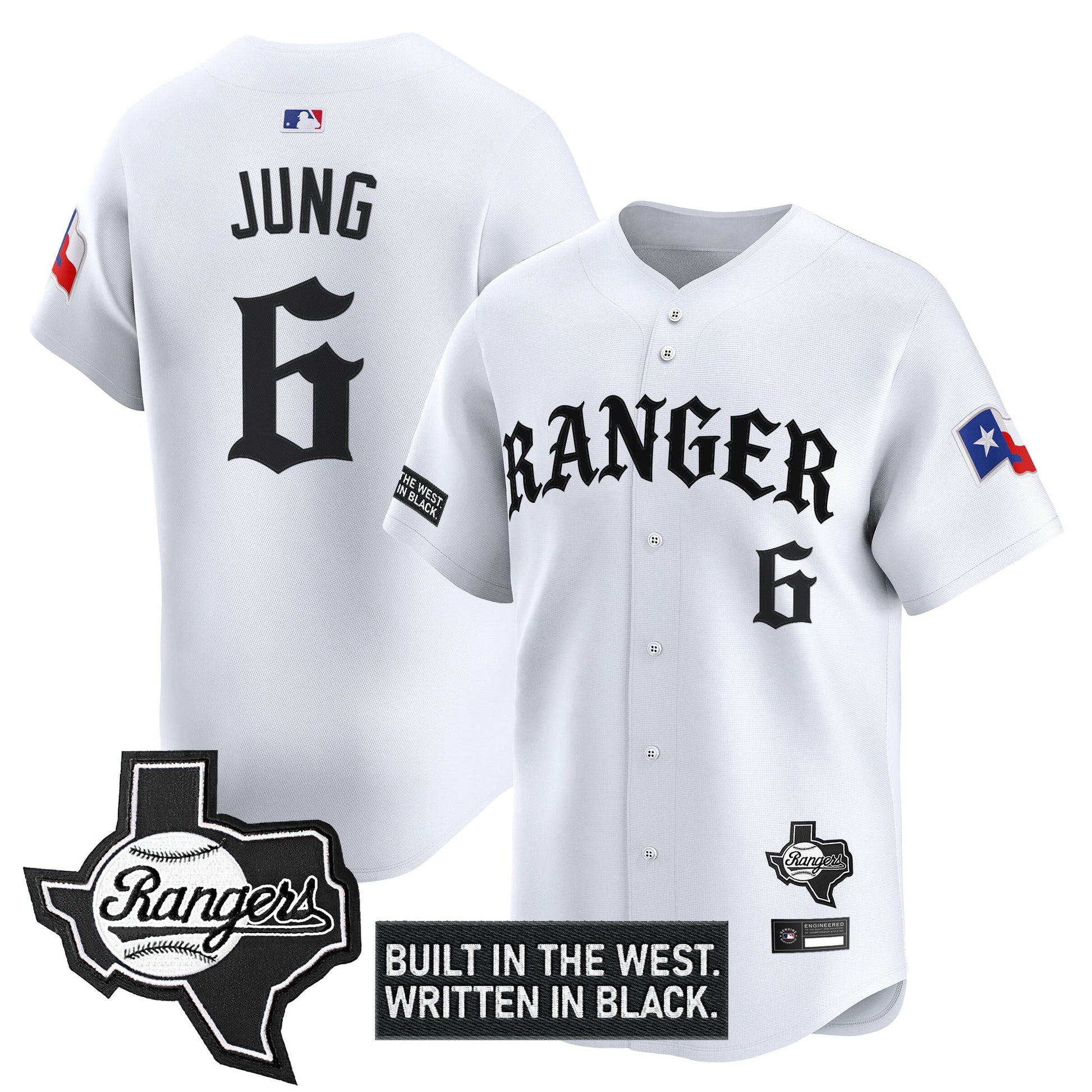  Texas Rangers 'Old English Edition' Vapor Premier Limited Jersey - All Stitched