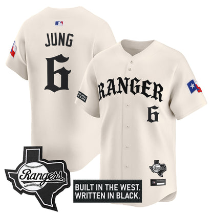  Texas Rangers 'Old English Edition' Vapor Premier Limited Jersey - All Stitched