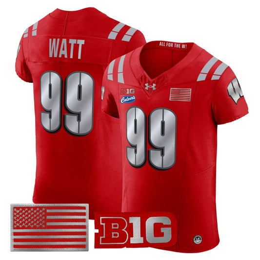J.J. Watt #99 Wisconsin Badgers Lambeau Vapor Elite Jersey - Stitched