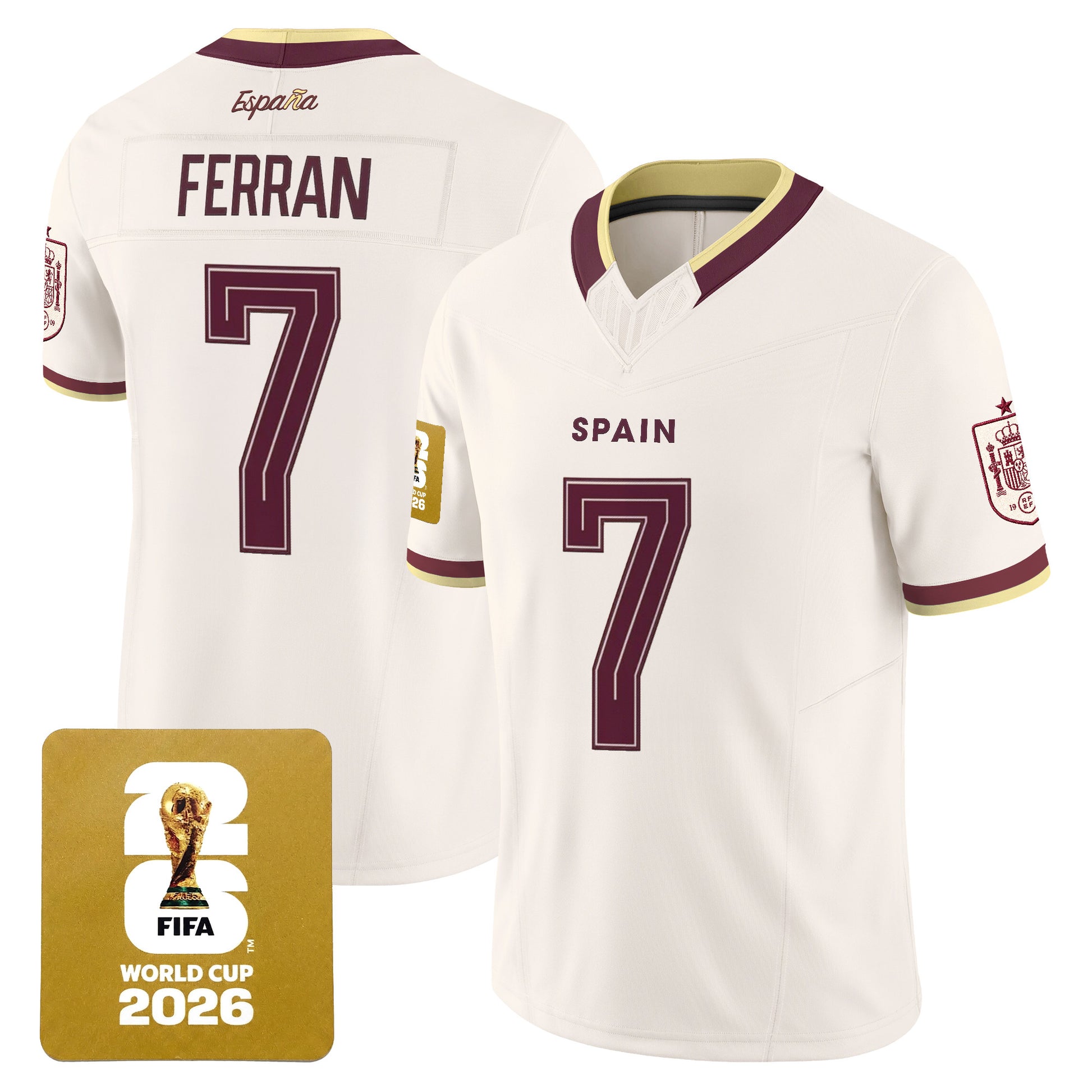  Spain 2026 World Cup Vapor Football Jersey - All Stitched
