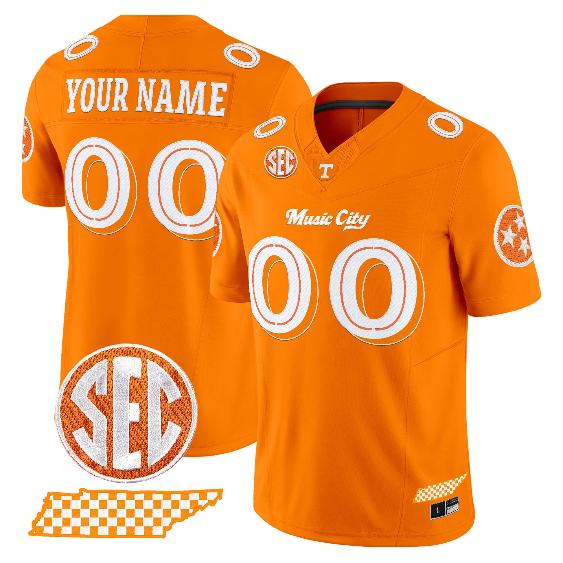Tennessee Volunteers 'Music City Edition' Vapor Limited Custom Jersey - All Stitched