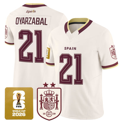 Spain 2026 World Cup Vapor Football Jersey - 2-Star World Champions - All Stitched