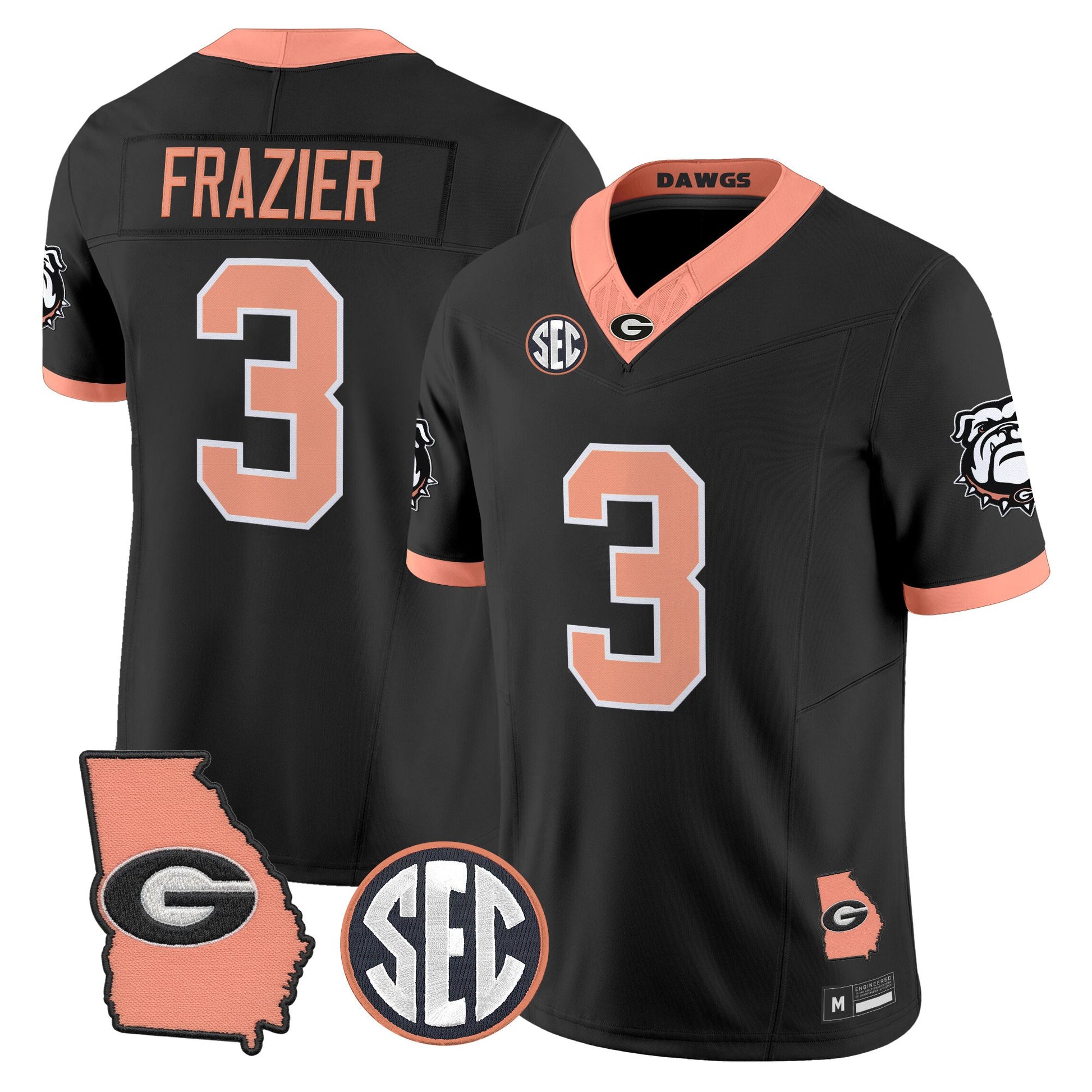 Men's Georgia Bulldogs The Big Peach Vapor Limited Jersey - Stitched