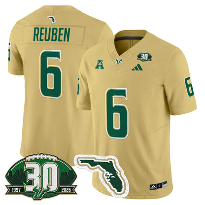 Men's South Florida Bulls 30th Anniversary Patch Vapor Limited Jersey - All Stitched