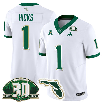 Men's South Florida Bulls 30th Anniversary Patch Vapor Limited Jersey - All Stitched
