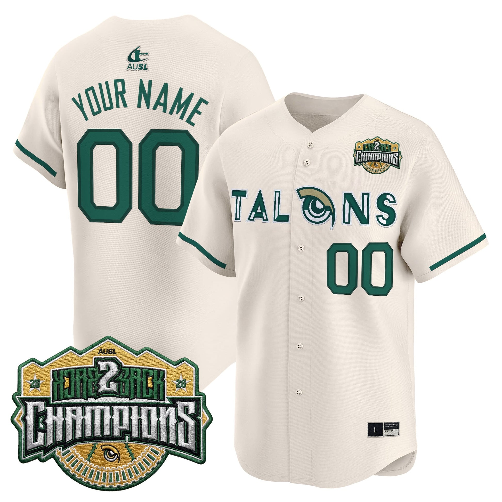 Utah Talons 2026 Back-To-Back Athletes Unlimited Softball League (AUSL) Champions Vapor Premier Limited Custom Jersey - Stitched