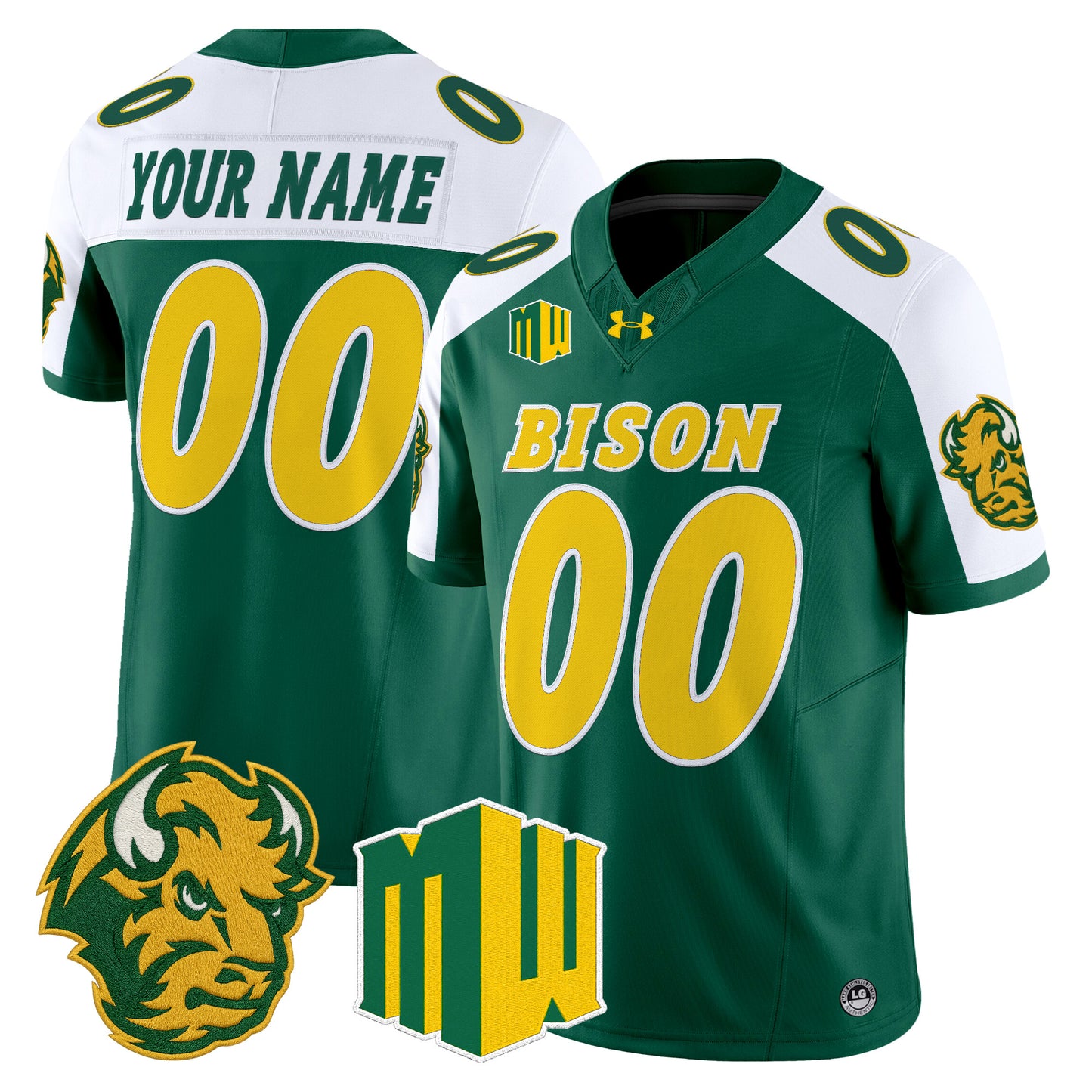 North Dakota State Bison 2026 Vapor Limited Custom Jersey - Stitched