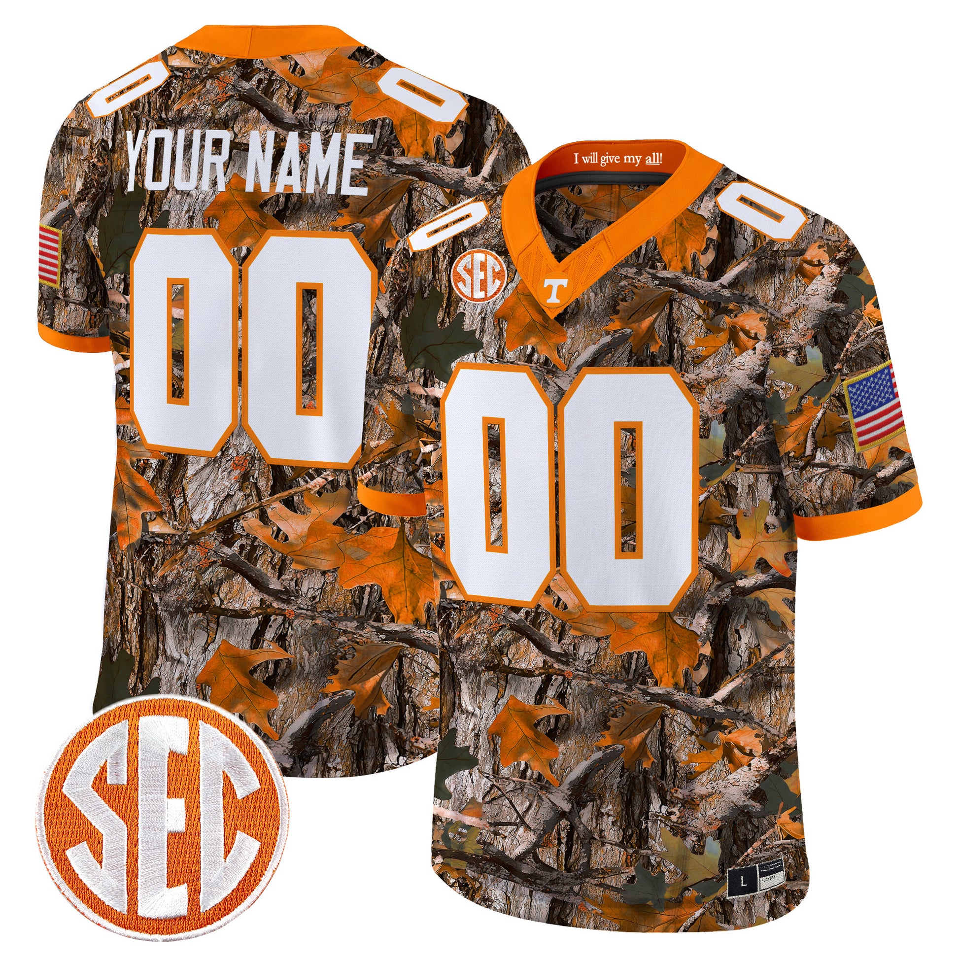 Tennessee Volunteers Camouflage Edition 2026 Vapor Limited Custom Jersey -  Stitched