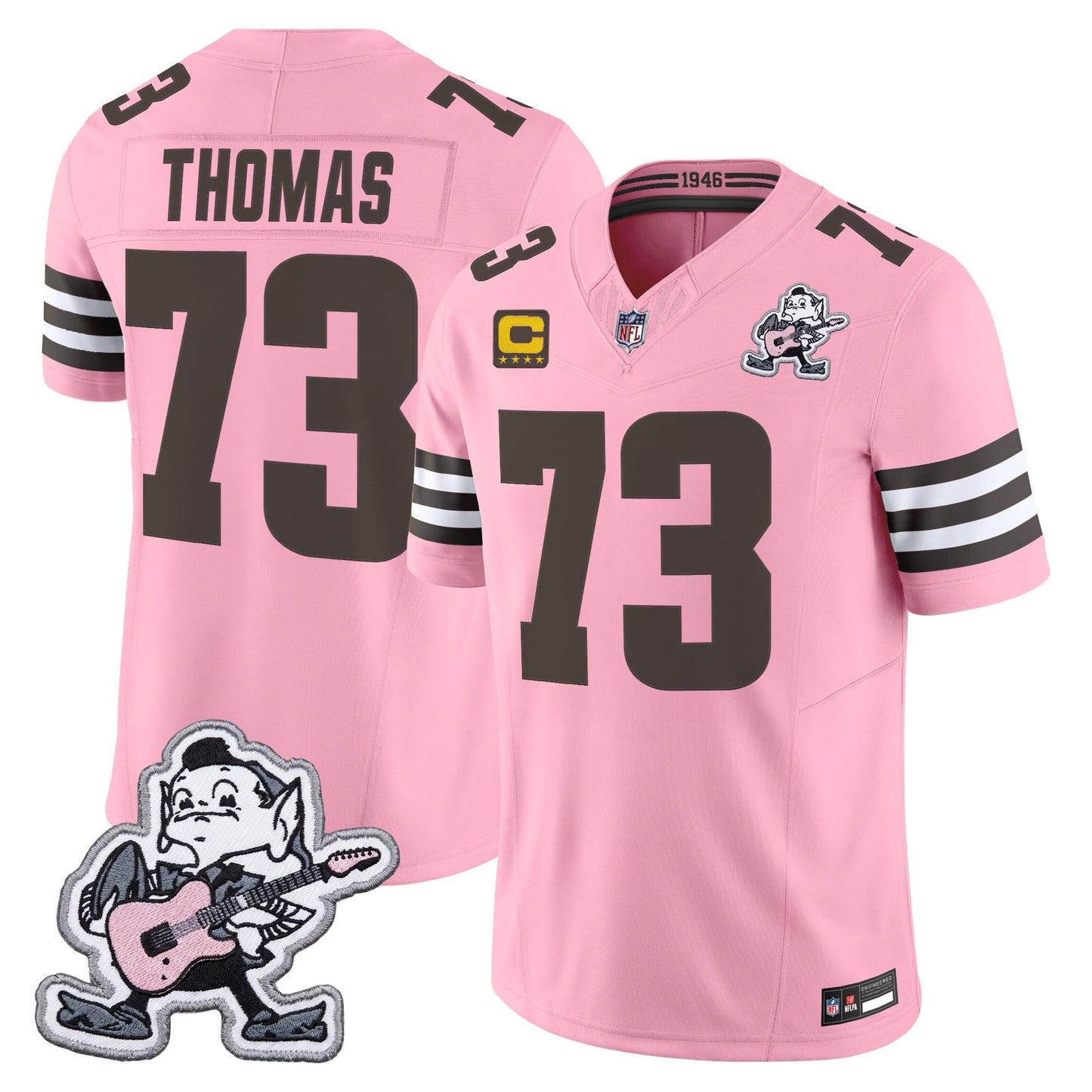 Men's Cleveland Browns MGK Patch Vapor Limited Jersey -  Stitched