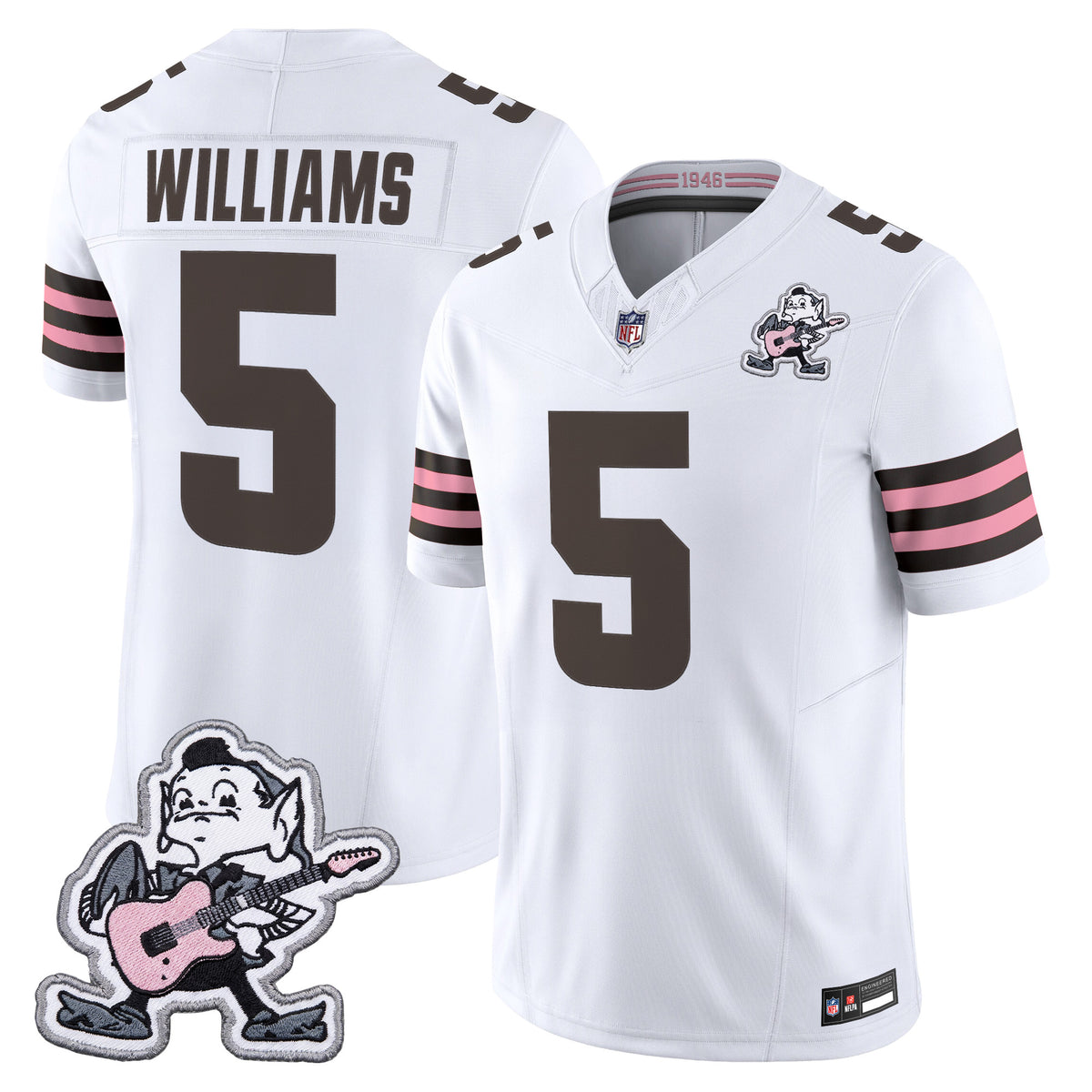 Men's Cleveland Browns MGK Patch Vapor Limited Jersey -  Stitched