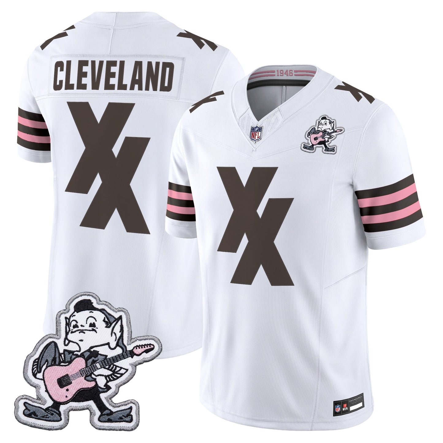 Men's Cleveland Browns MGK Patch Vapor Limited Jersey -  Stitched