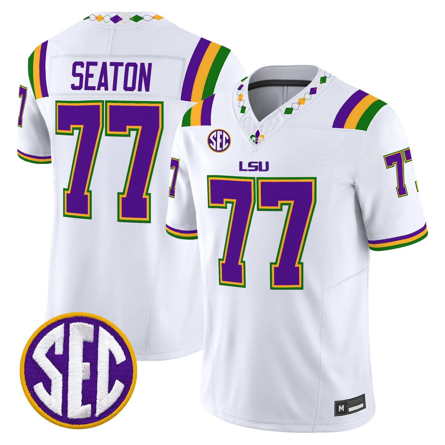  LSU Tigers 2026 "Mardi Gras Edition'' Vapor Limited Jersey - Stitched