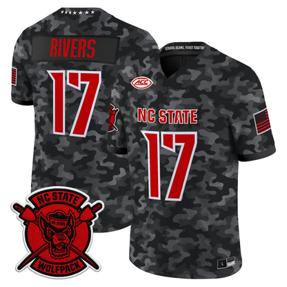 NC State Wolfpack 2026 'Honor and Support' Vapor Limited Jersey - Stitched