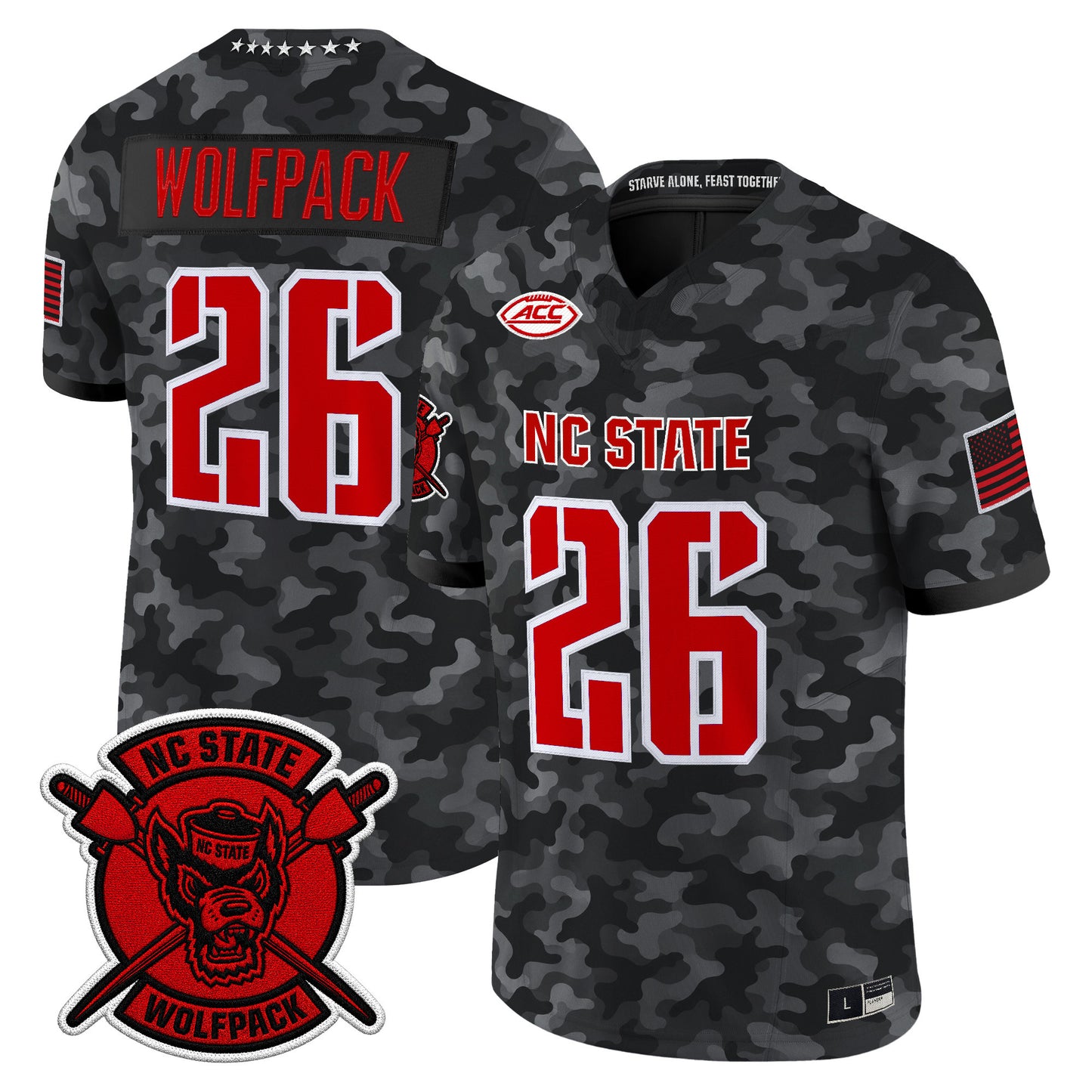 NC State Wolfpack 2026 'Honor and Support' Vapor Limited Jersey - Stitched