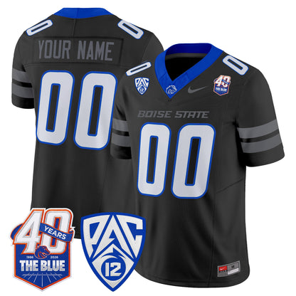 Boise State Broncos 2026 Vapor Limited Custom Jersey - 40th Anniversary Patch -  Stitched