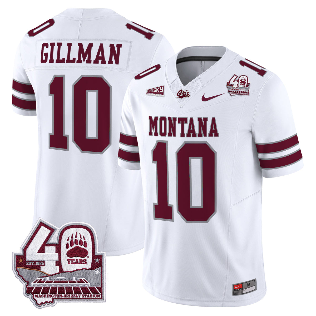  Montana Grizzlies 2026 Vapor Limited Jersey - 40th Anniversary Patch -  Stitched