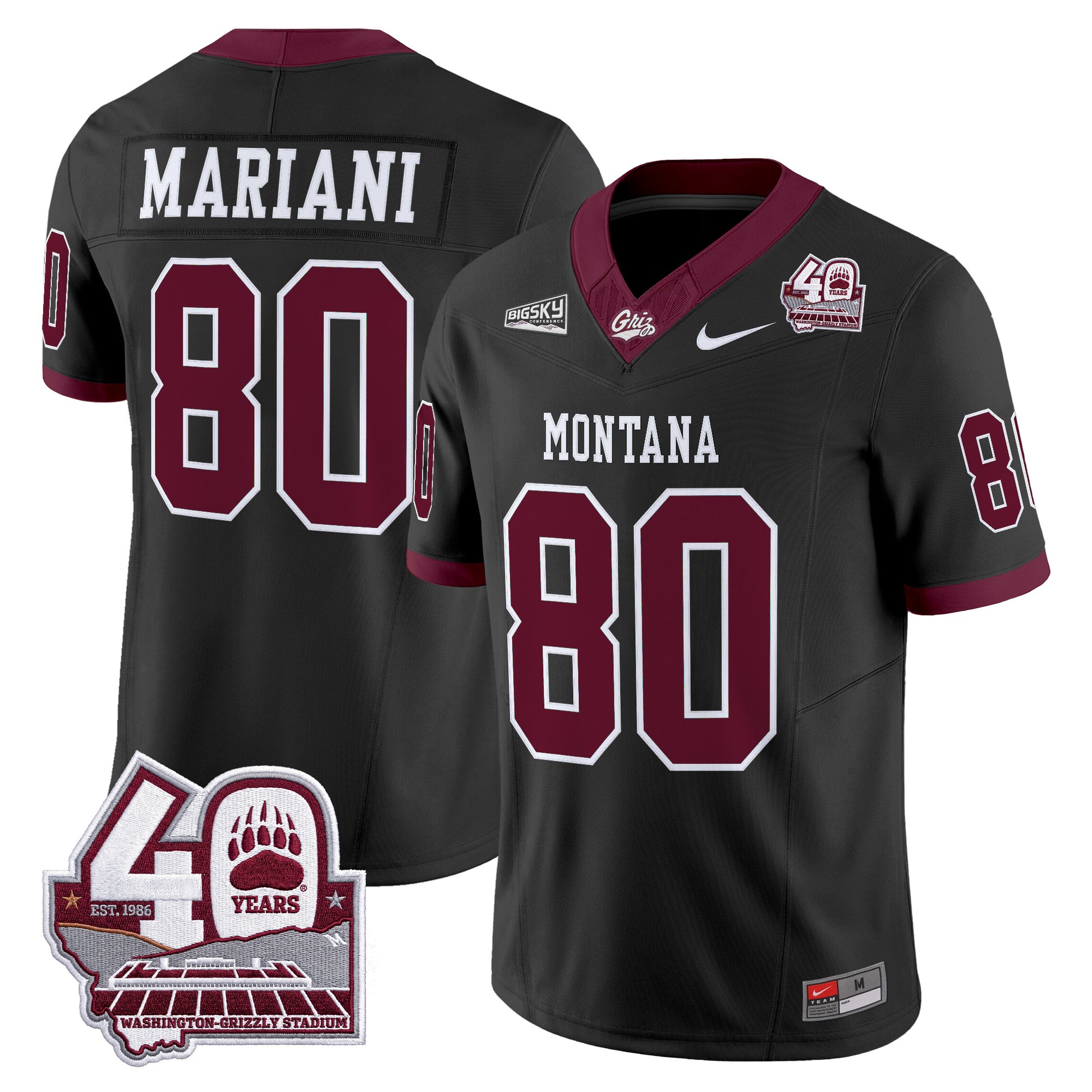  Montana Grizzlies 2026 Vapor Limited Jersey - 40th Anniversary Patch -  Stitched