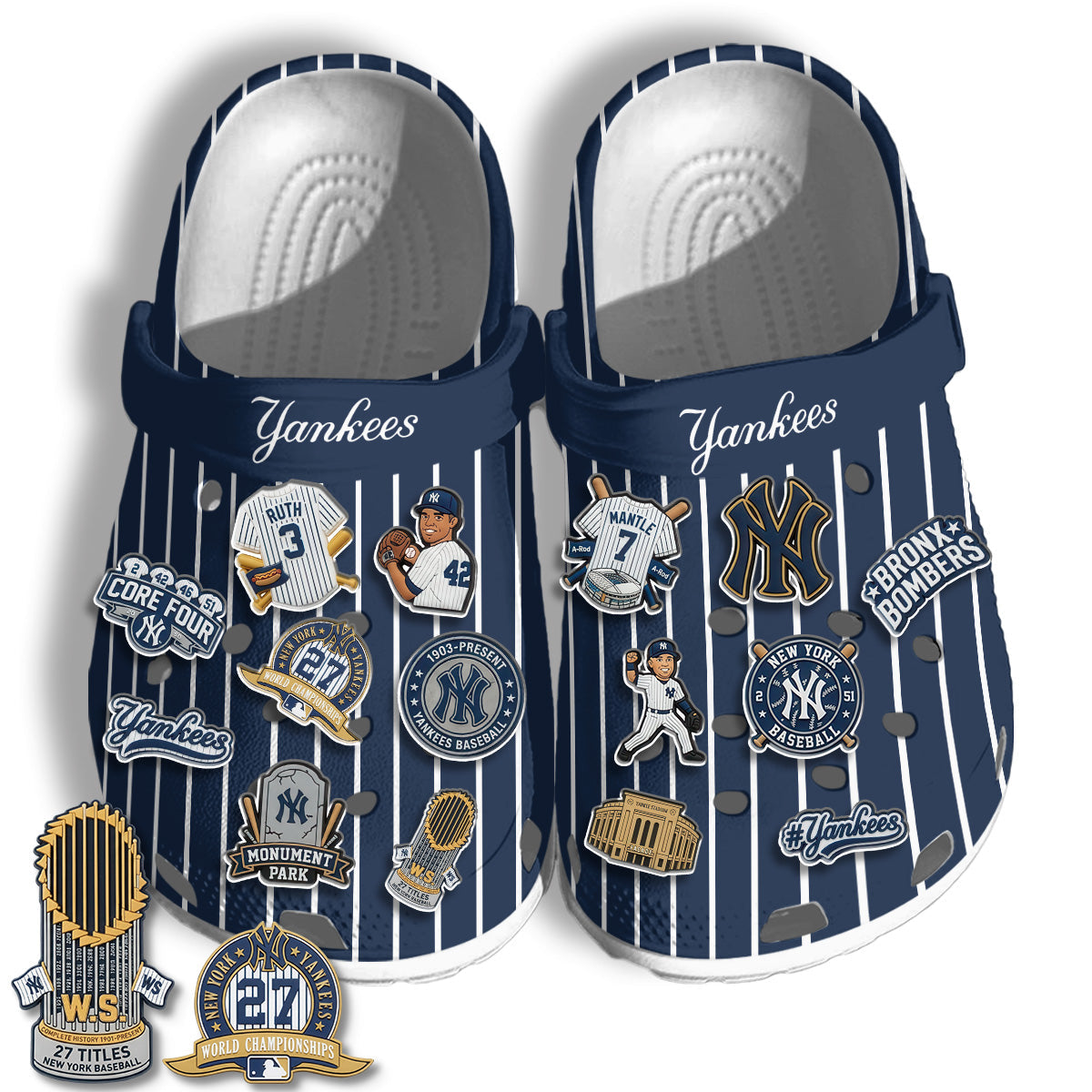 NY World Series Navy clogs - Charms Gift Set