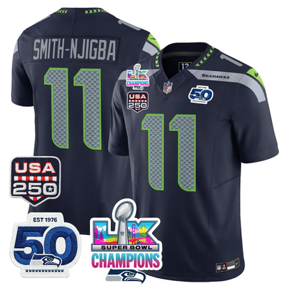 SEA Super Bowl LX Champions Jersey - All Stitched N1