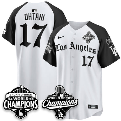 LAD 2025 World Series Champions Vapor Premier Limited Jersey - LA Gothic Edition - All Stitched