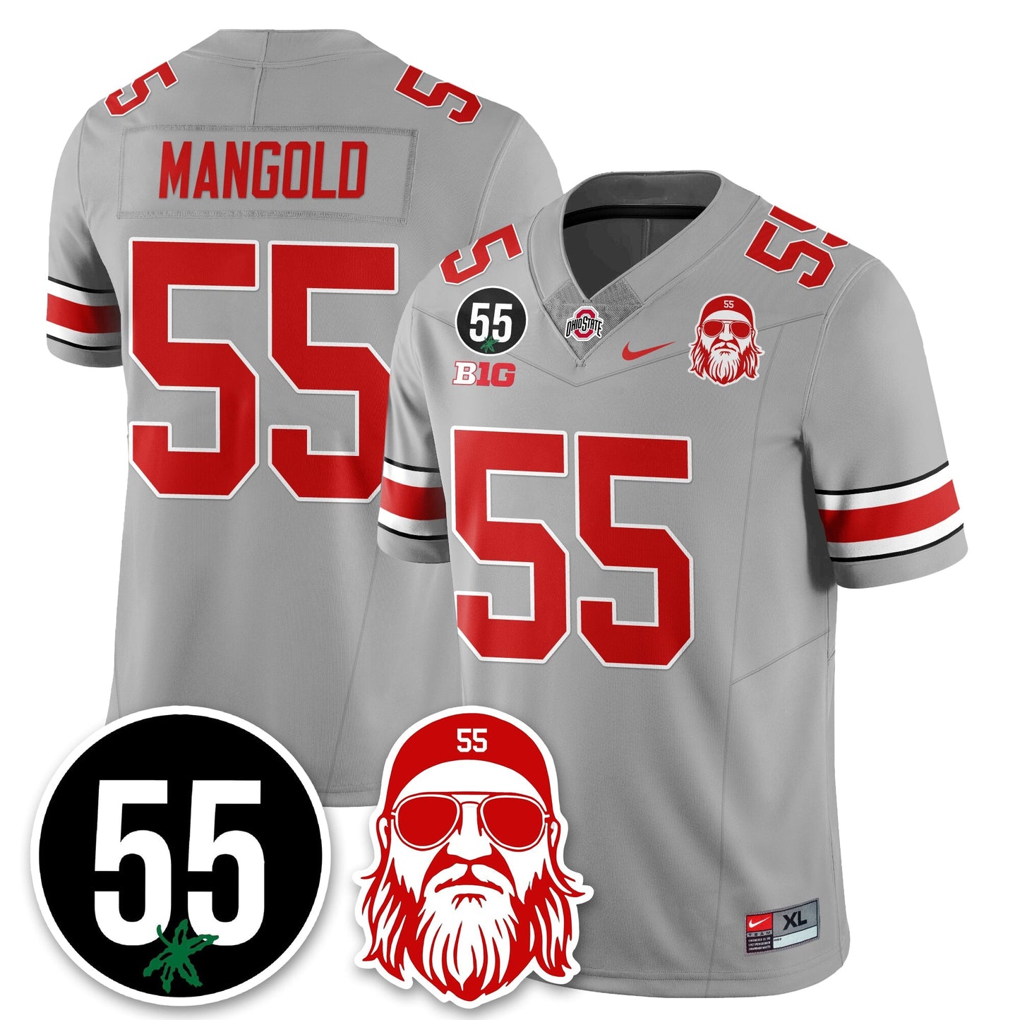 OSU Vapor Limited Jersey - Nick Mangold Patch - All Stitched