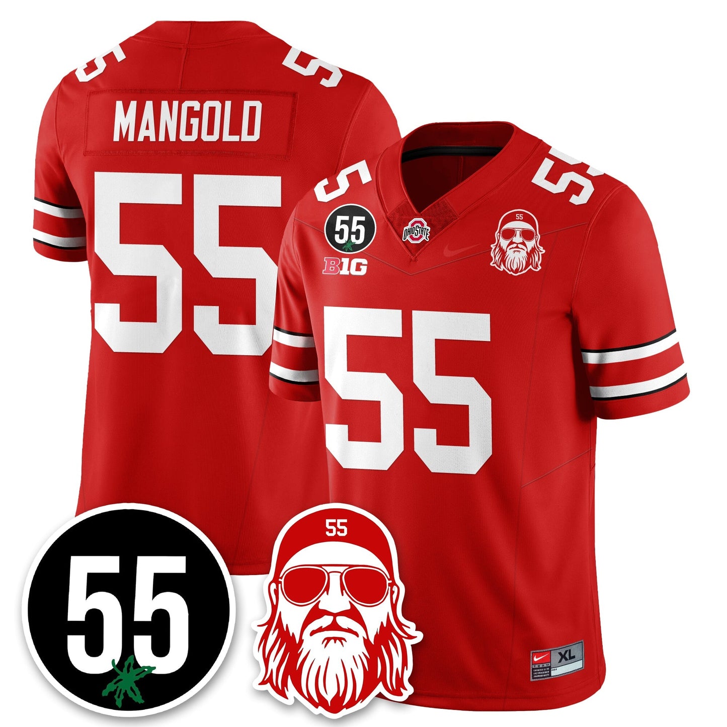 OSU Vapor Limited Jersey - Nick Mangold Patch - All Stitched