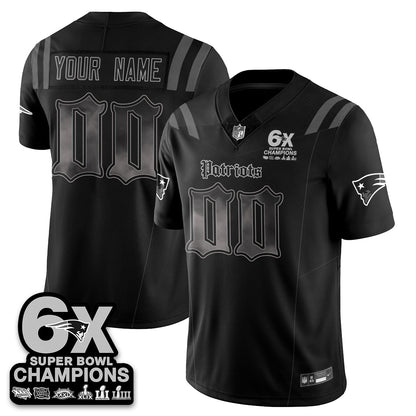 Custom NE 'Dark Gothic' Vapor Limited Jersey - 6-Time Champions - All Stitched