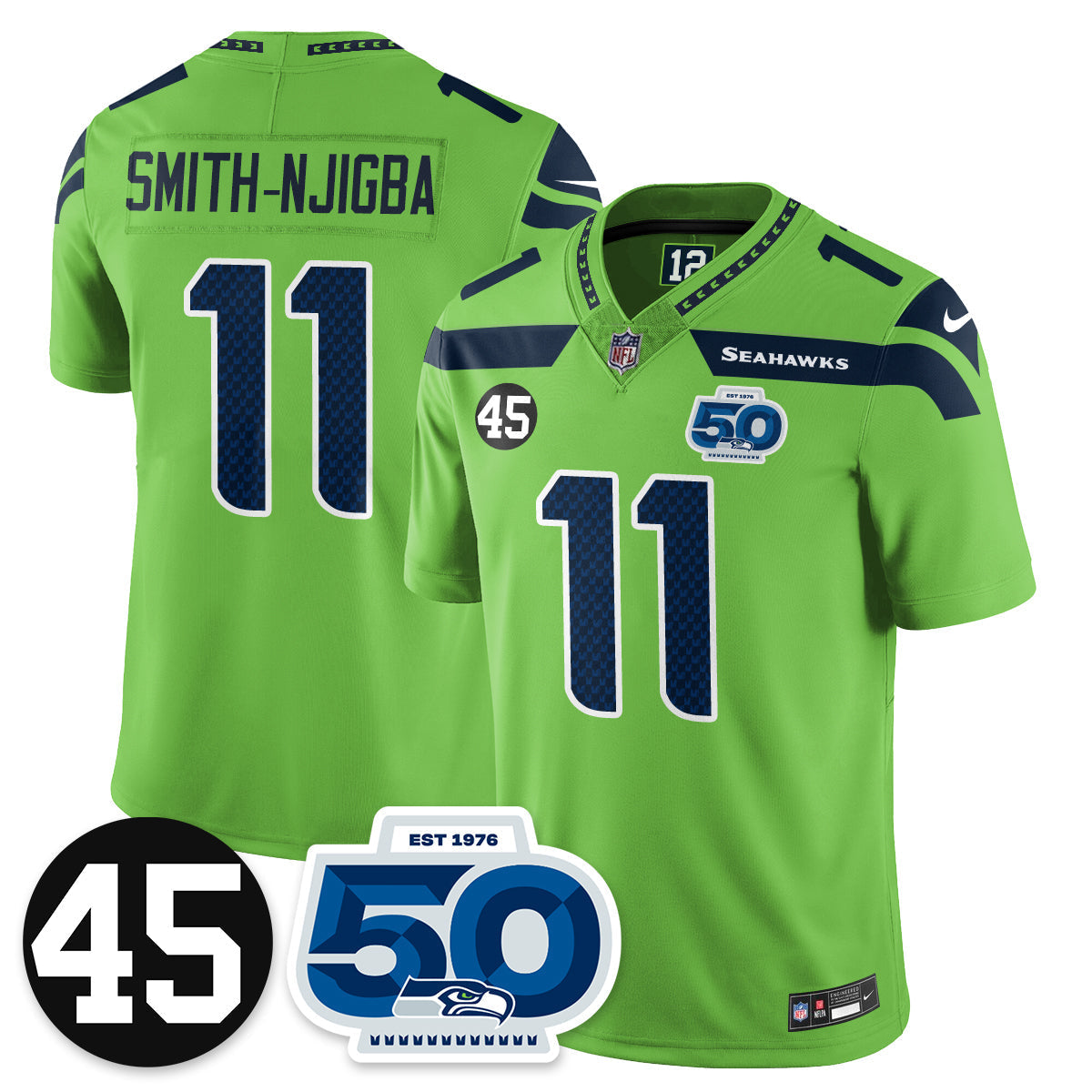 SEA Vapor Limited Jersey - Honor Kenny Easley - All Stitched
