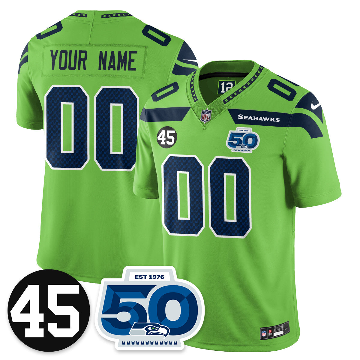 SEA Vapor Limited Jersey - Honor Kenny Easley - All Stitched