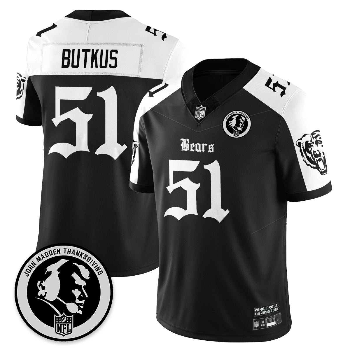 CHI Gothic Vapor Limited Jersey - John Madden Patch - All Stitched