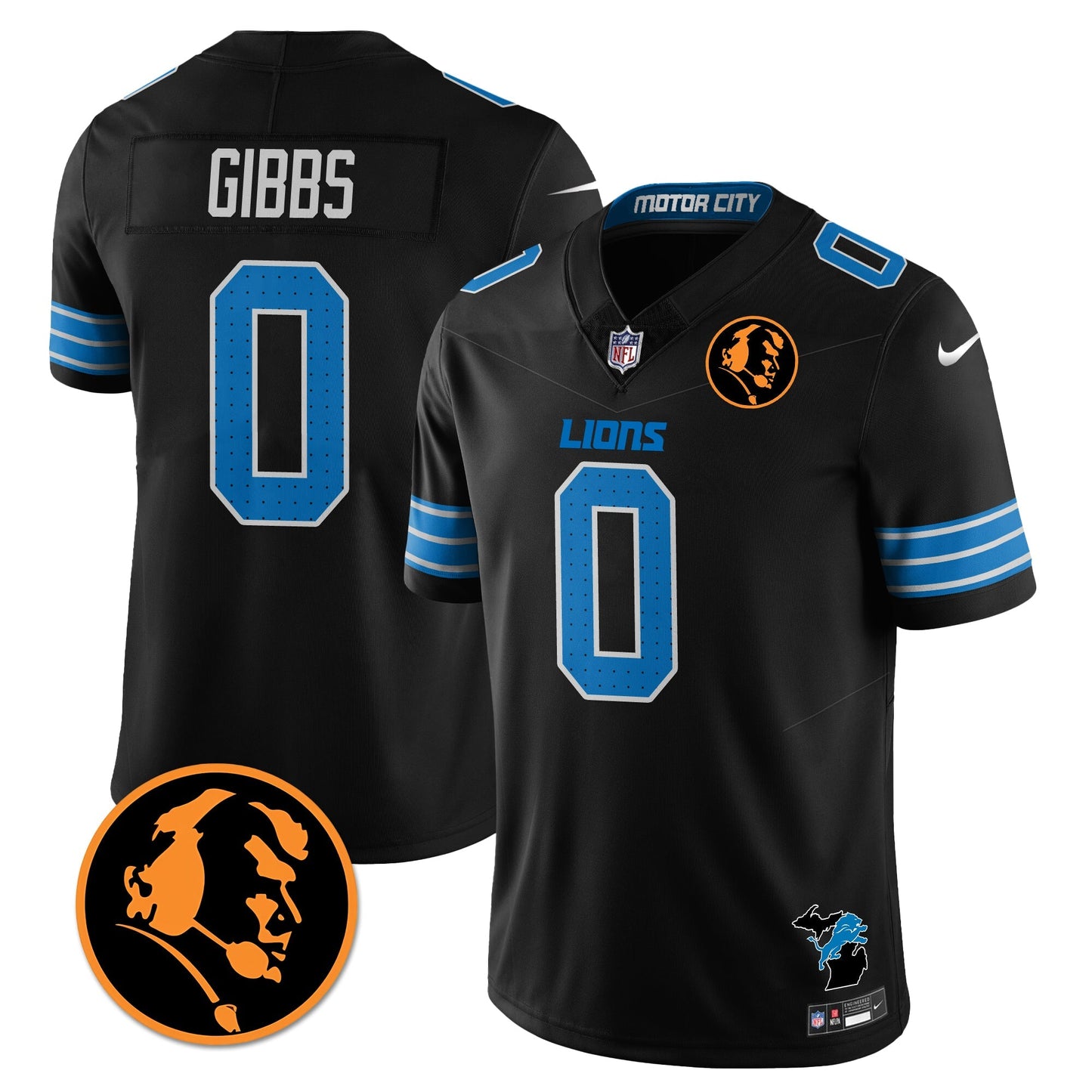 DET Vapor Limited Jersey - John Madden Patch - All Stitched
