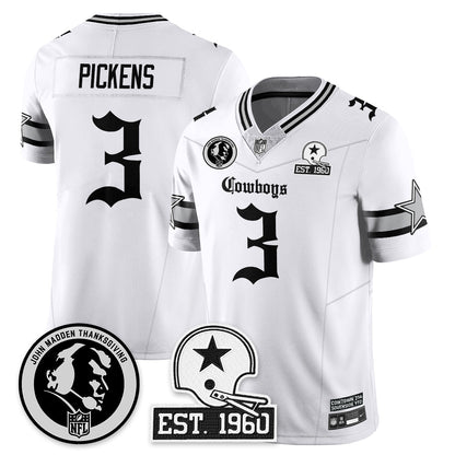 DAL Gothic Vapor Limited Jersey - John Madden Patch - All Stitched