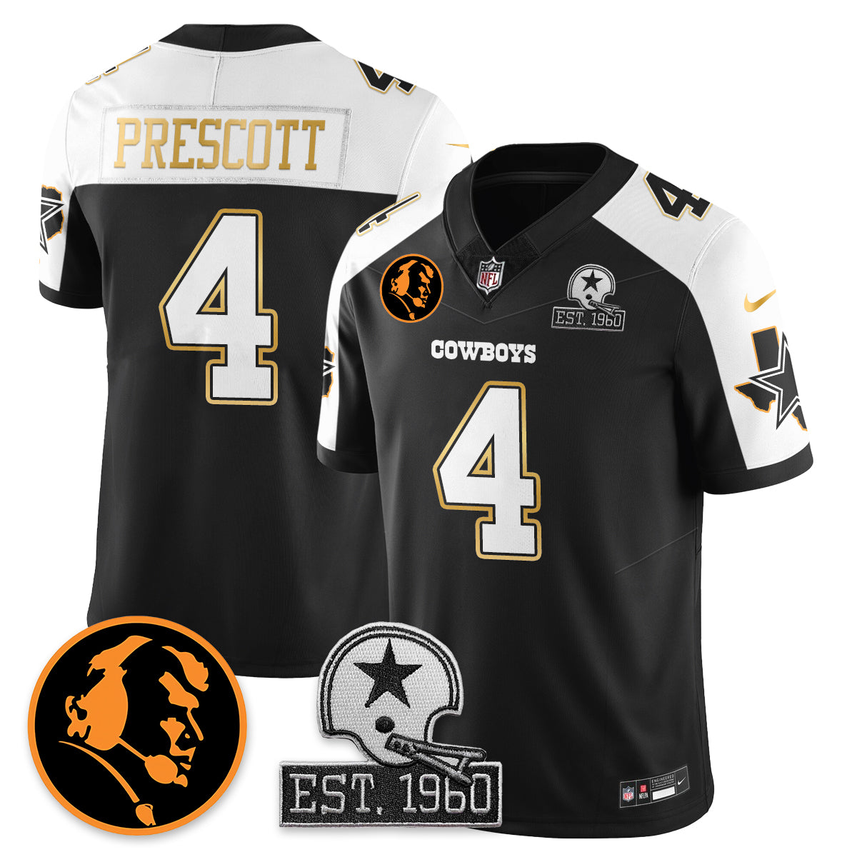 DAL Vapor Limited Gold Jersey - John Madden Patch - All Stitched
