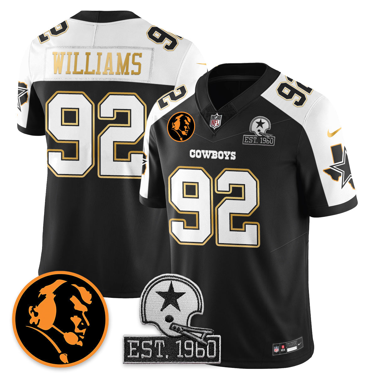 DAL Vapor Limited Gold Jersey - John Madden Patch - All Stitched