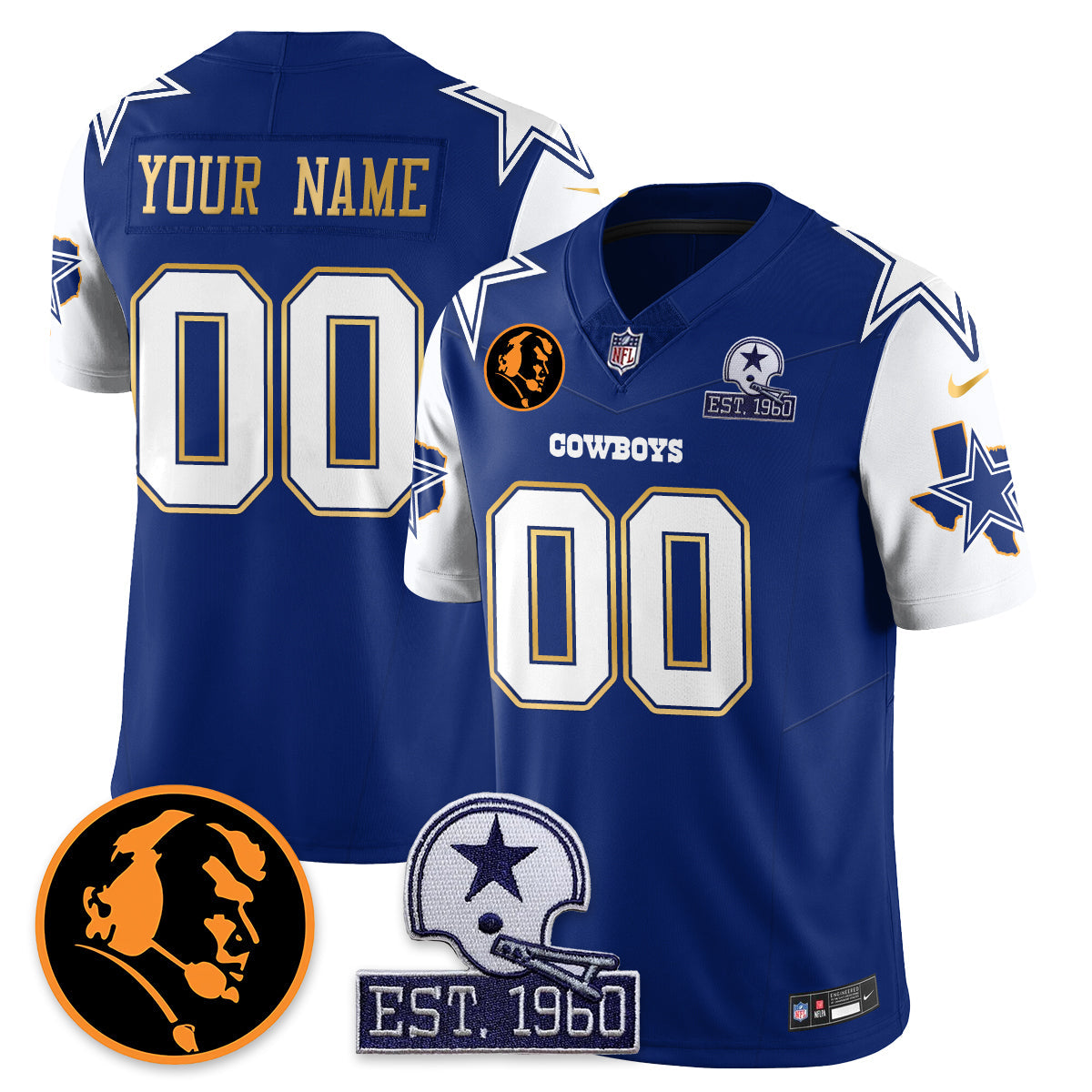 DAL Vapor Limited Gold Jersey - John Madden Patch - All Stitched
