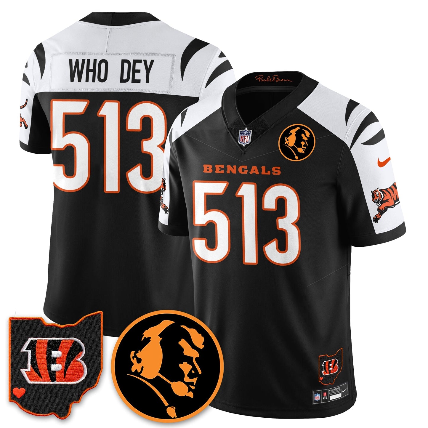 CIN Vapor Limited Jersey - John Madđen Patch - All Stitched