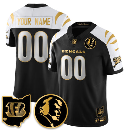 CIN Vapor Limited Gold Jersey - John Madden Patch - All Stitched