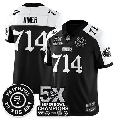 SF 5-Time Champions Gothic Vapor Limited Jersey - All Stitched