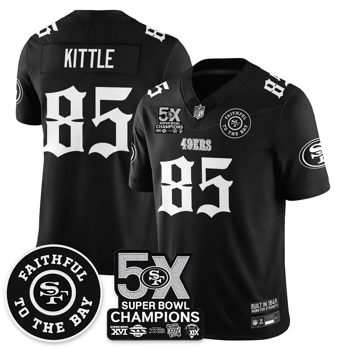 SF 5-Time Champions Gothic Vapor Limited Jersey - All Stitched